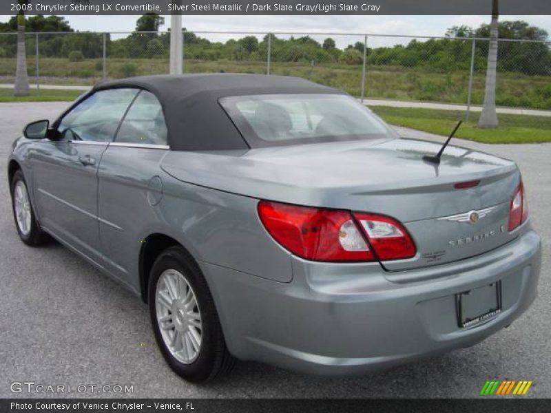 Silver Steel Metallic / Dark Slate Gray/Light Slate Gray 2008 Chrysler Sebring LX Convertible