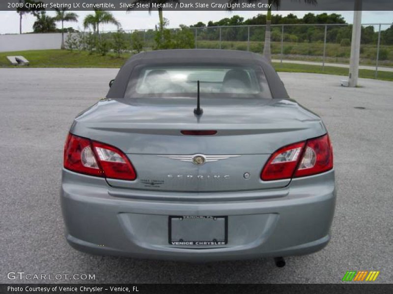 Silver Steel Metallic / Dark Slate Gray/Light Slate Gray 2008 Chrysler Sebring LX Convertible