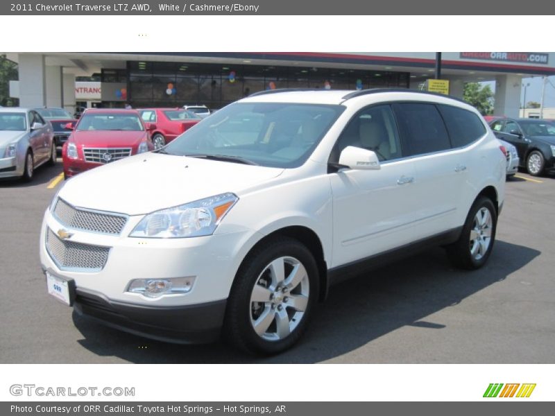 White / Cashmere/Ebony 2011 Chevrolet Traverse LTZ AWD