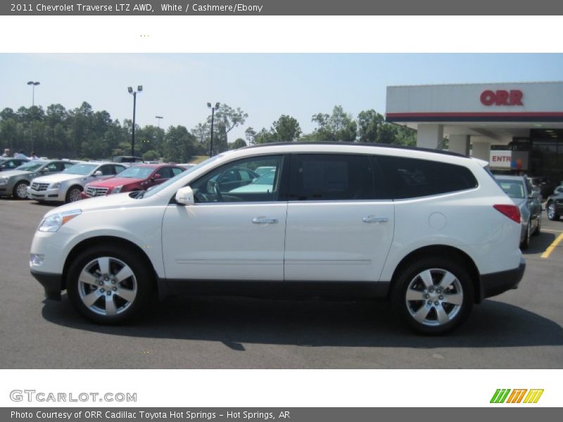 White / Cashmere/Ebony 2011 Chevrolet Traverse LTZ AWD