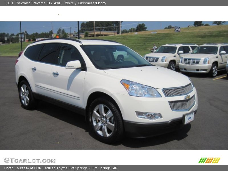 White / Cashmere/Ebony 2011 Chevrolet Traverse LTZ AWD