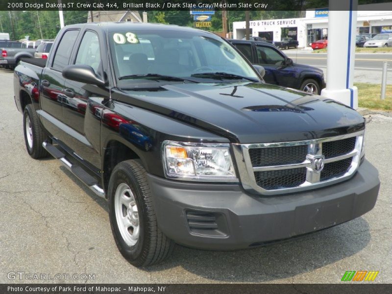 Brilliant Black / Dark Slate Gray/Medium Slate Gray 2008 Dodge Dakota ST Crew Cab 4x4