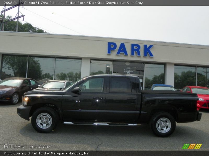 Brilliant Black / Dark Slate Gray/Medium Slate Gray 2008 Dodge Dakota ST Crew Cab 4x4