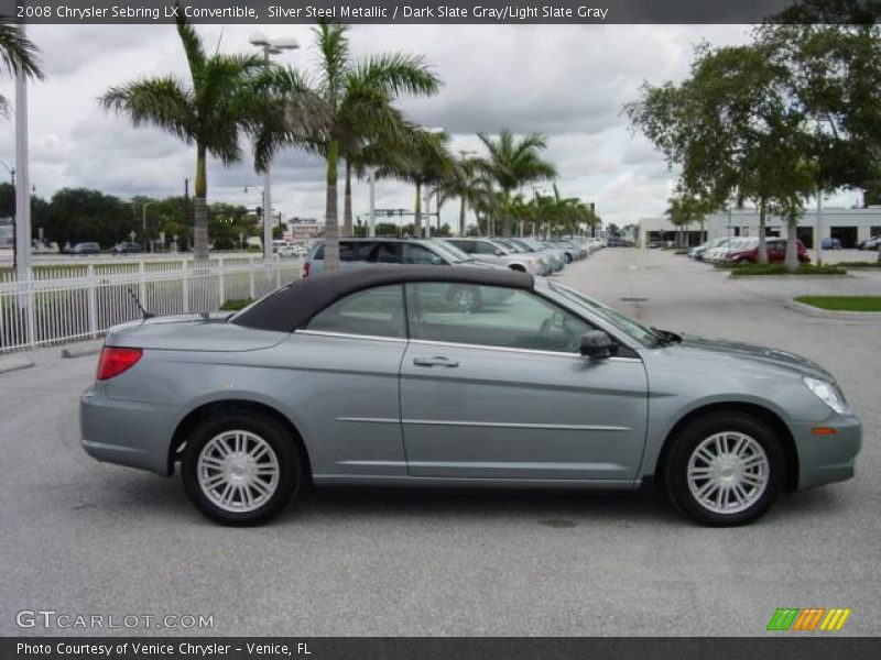 Silver Steel Metallic / Dark Slate Gray/Light Slate Gray 2008 Chrysler Sebring LX Convertible