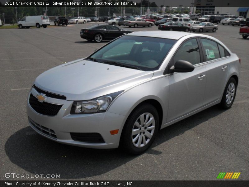 Silver Ice Metallic / Jet Black/Medium Titanium 2011 Chevrolet Cruze LS