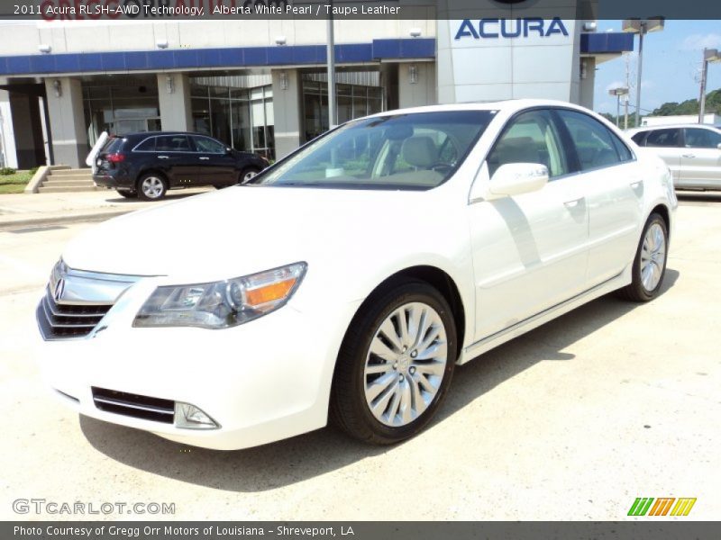 Alberta White Pearl / Taupe Leather 2011 Acura RL SH-AWD Technology