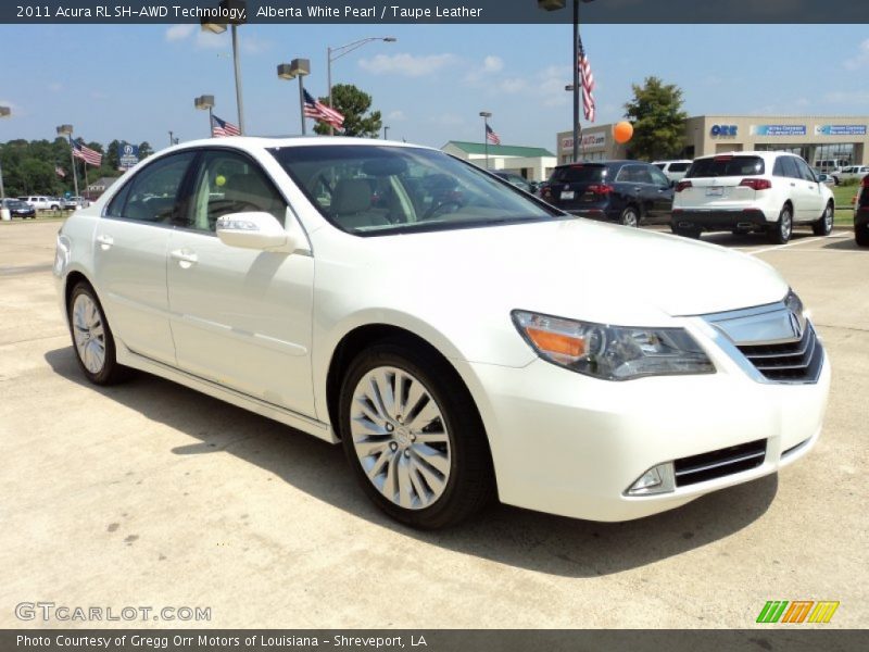 Alberta White Pearl / Taupe Leather 2011 Acura RL SH-AWD Technology