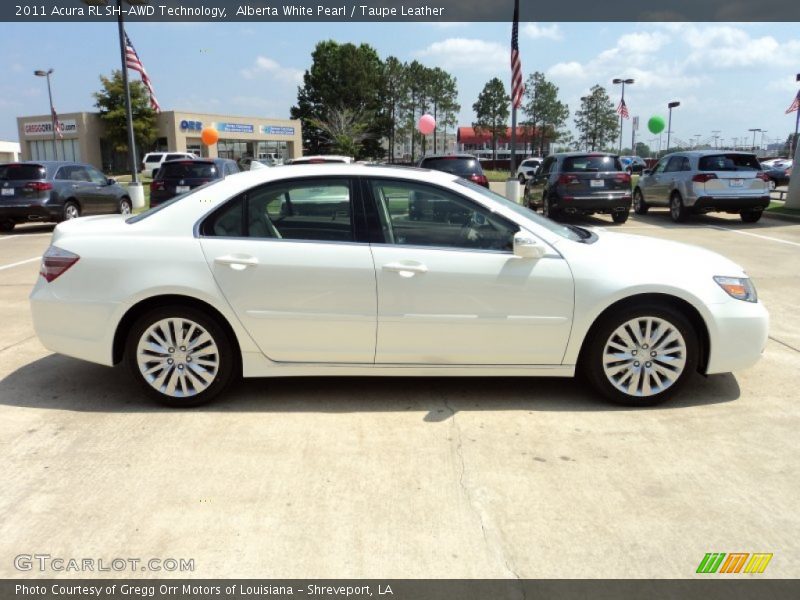 Alberta White Pearl / Taupe Leather 2011 Acura RL SH-AWD Technology