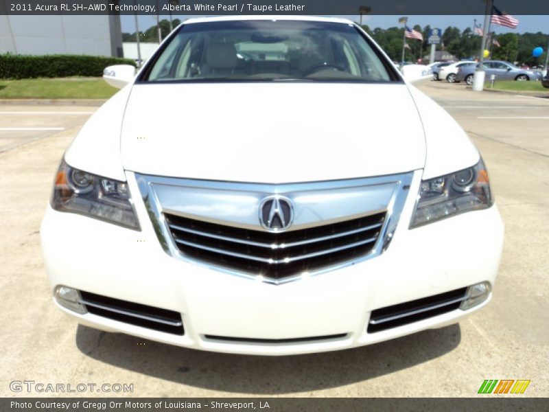 Alberta White Pearl / Taupe Leather 2011 Acura RL SH-AWD Technology