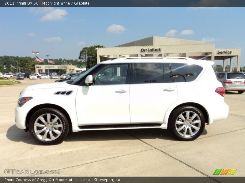 Moonlight White / Graphite 2011 Infiniti QX 56