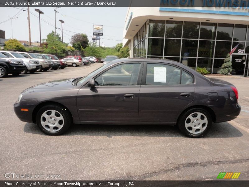 Midnight Gray / Dark Gray 2003 Hyundai Elantra GLS Sedan
