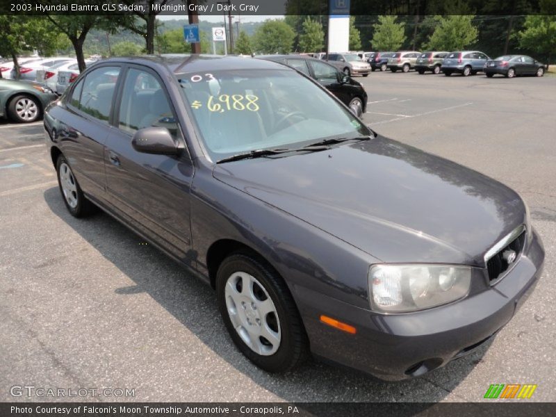 Midnight Gray / Dark Gray 2003 Hyundai Elantra GLS Sedan