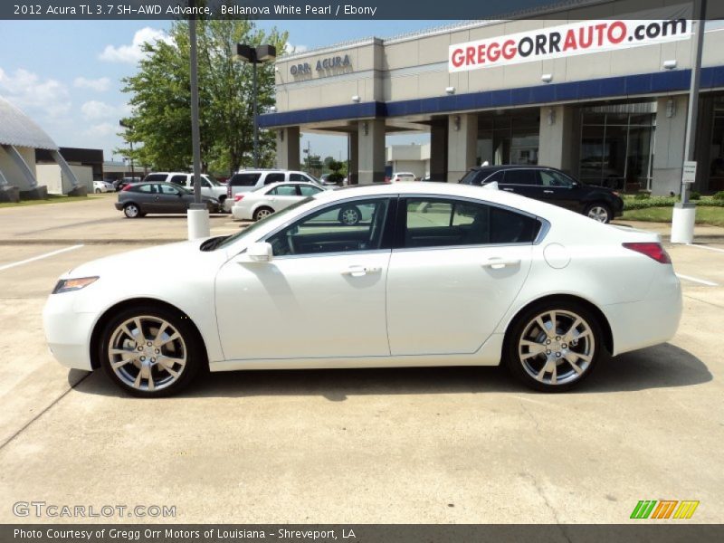 Bellanova White Pearl / Ebony 2012 Acura TL 3.7 SH-AWD Advance