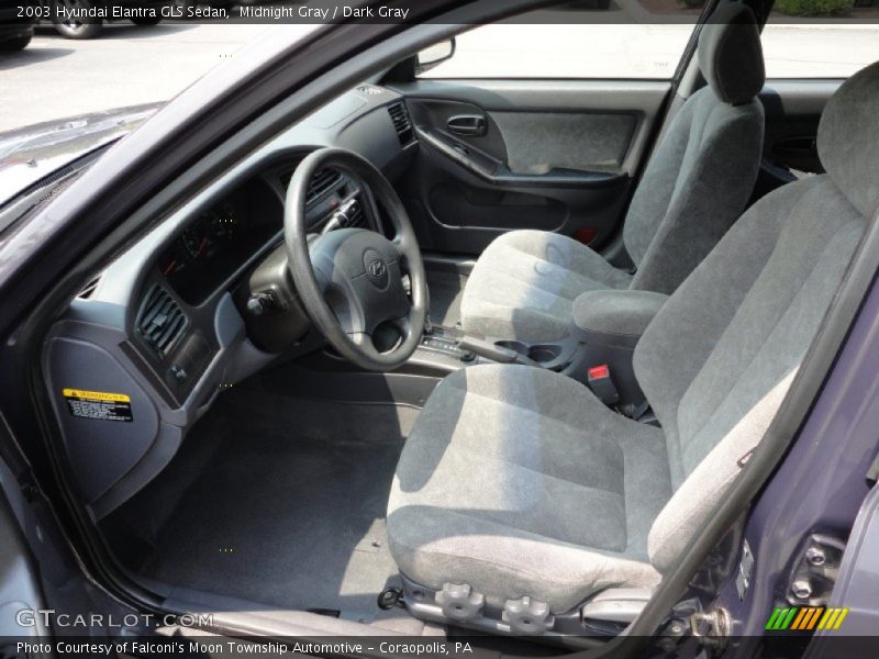 Midnight Gray / Dark Gray 2003 Hyundai Elantra GLS Sedan