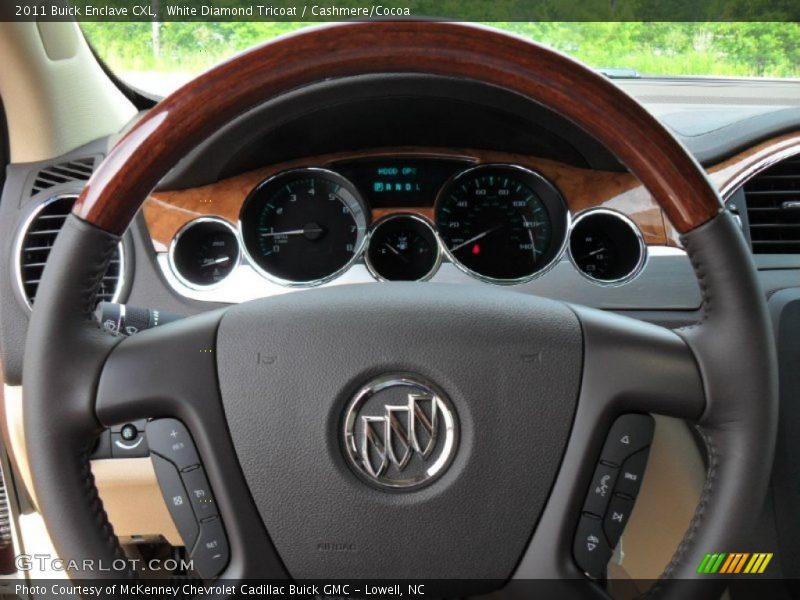 White Diamond Tricoat / Cashmere/Cocoa 2011 Buick Enclave CXL