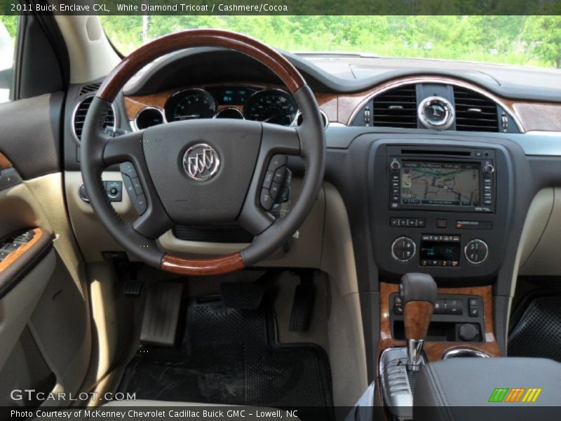 White Diamond Tricoat / Cashmere/Cocoa 2011 Buick Enclave CXL