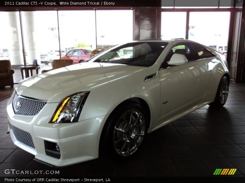 White Diamond Tricoat / Ebony 2011 Cadillac CTS -V Coupe