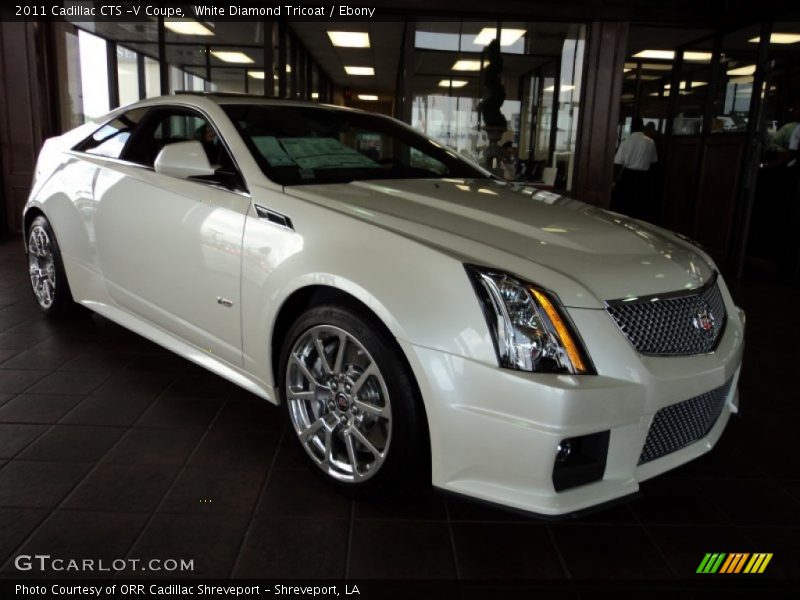 White Diamond Tricoat / Ebony 2011 Cadillac CTS -V Coupe