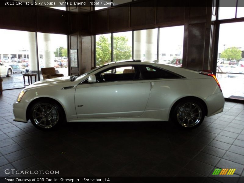 White Diamond Tricoat / Ebony 2011 Cadillac CTS -V Coupe
