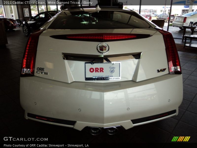 White Diamond Tricoat / Ebony 2011 Cadillac CTS -V Coupe