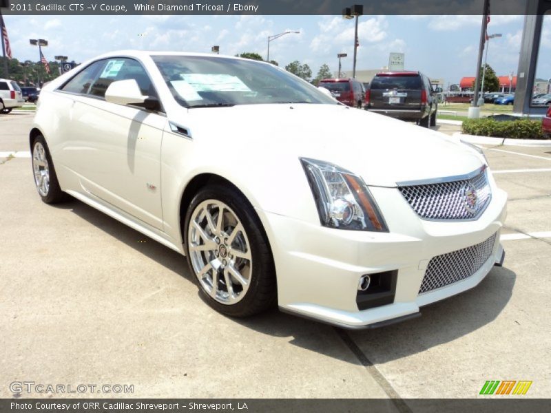 White Diamond Tricoat / Ebony 2011 Cadillac CTS -V Coupe