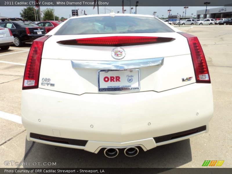 White Diamond Tricoat / Ebony 2011 Cadillac CTS -V Coupe