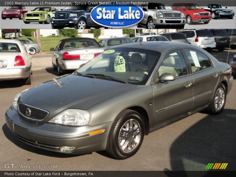 Spruce Green Metallic / Medium Parchment 2002 Mercury Sable LS Premium Sedan