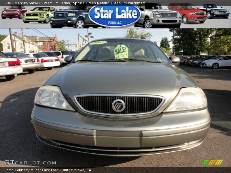 Spruce Green Metallic / Medium Parchment 2002 Mercury Sable LS Premium Sedan