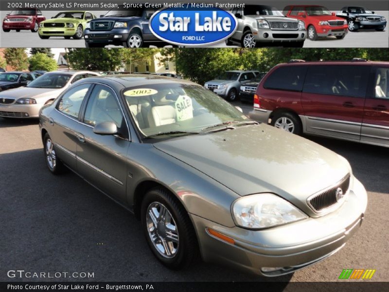 Spruce Green Metallic / Medium Parchment 2002 Mercury Sable LS Premium Sedan