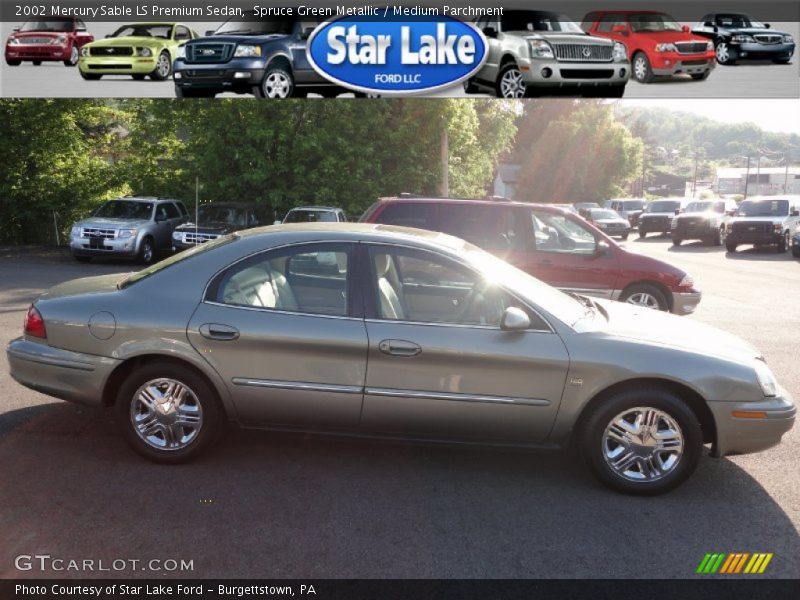 Spruce Green Metallic / Medium Parchment 2002 Mercury Sable LS Premium Sedan