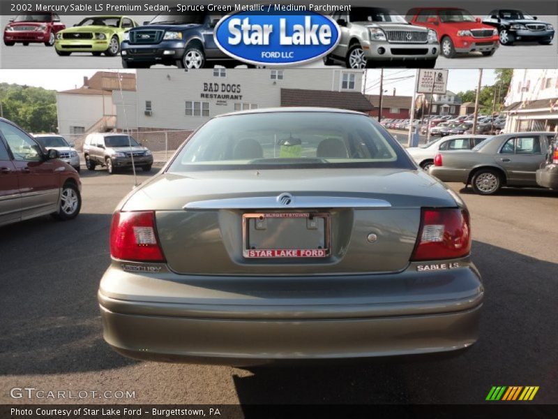 Spruce Green Metallic / Medium Parchment 2002 Mercury Sable LS Premium Sedan