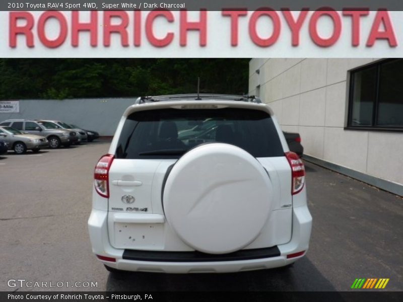 Super White / Dark Charcoal 2010 Toyota RAV4 Sport 4WD
