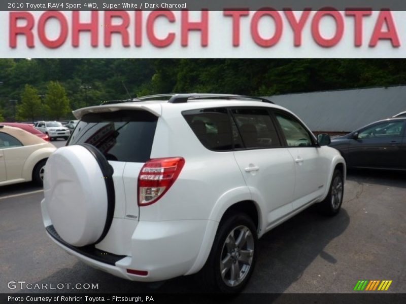 Super White / Dark Charcoal 2010 Toyota RAV4 Sport 4WD