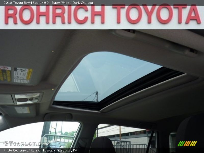 Super White / Dark Charcoal 2010 Toyota RAV4 Sport 4WD