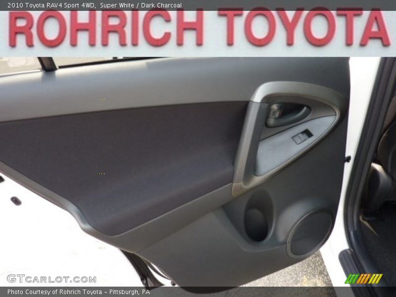 Super White / Dark Charcoal 2010 Toyota RAV4 Sport 4WD