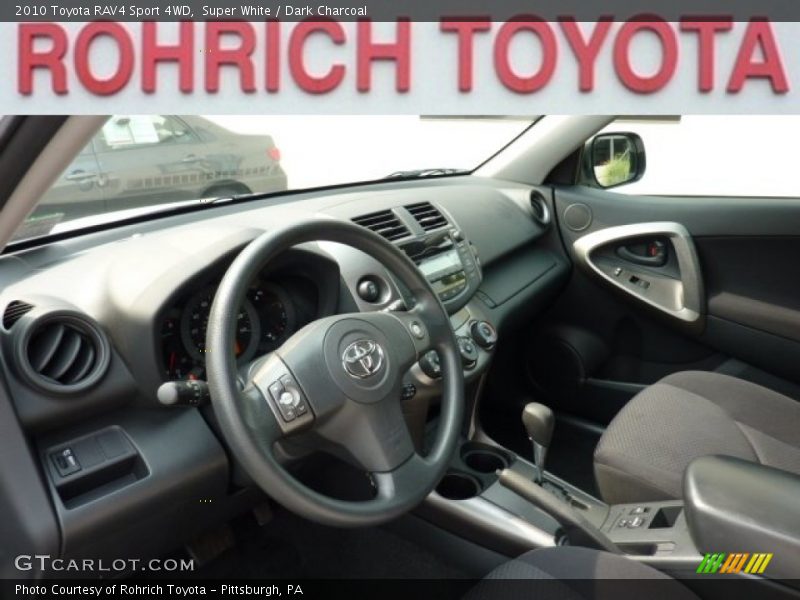 Super White / Dark Charcoal 2010 Toyota RAV4 Sport 4WD