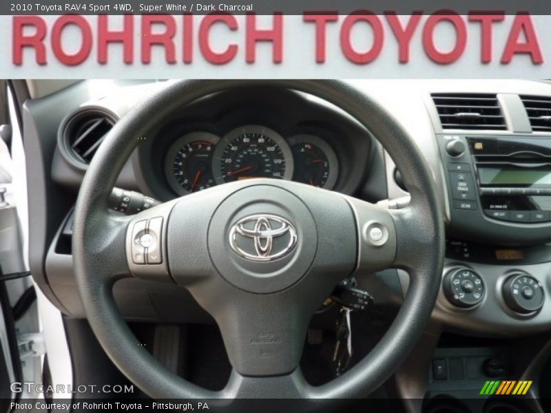 Super White / Dark Charcoal 2010 Toyota RAV4 Sport 4WD