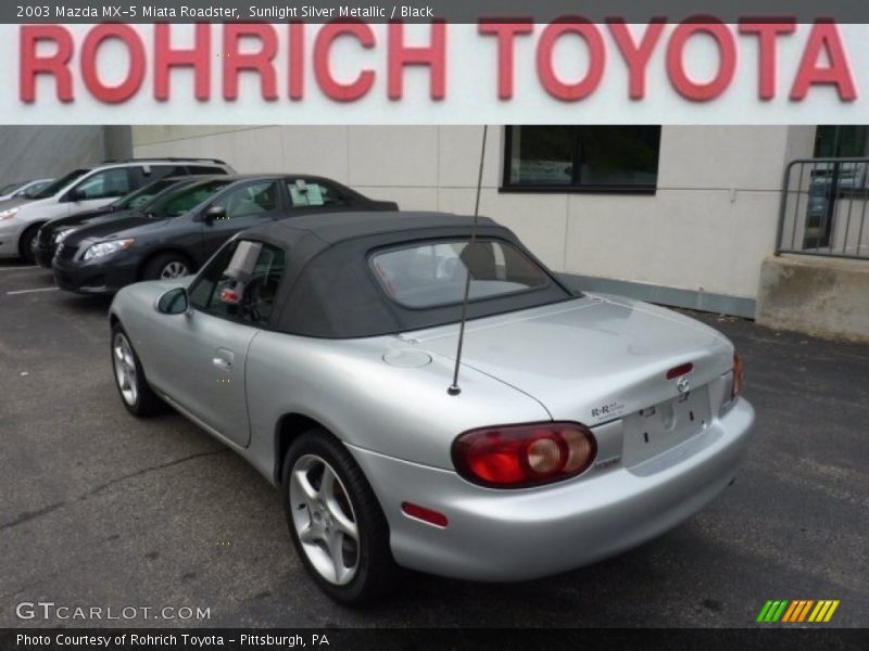 Sunlight Silver Metallic / Black 2003 Mazda MX-5 Miata Roadster