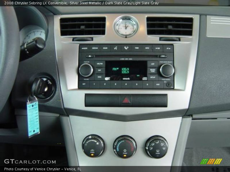 Silver Steel Metallic / Dark Slate Gray/Light Slate Gray 2008 Chrysler Sebring LX Convertible