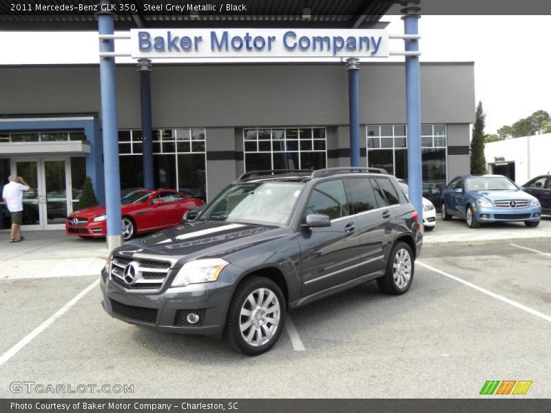 Steel Grey Metallic / Black 2011 Mercedes-Benz GLK 350