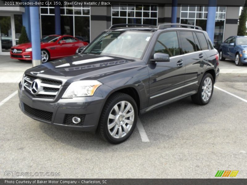 Steel Grey Metallic / Black 2011 Mercedes-Benz GLK 350