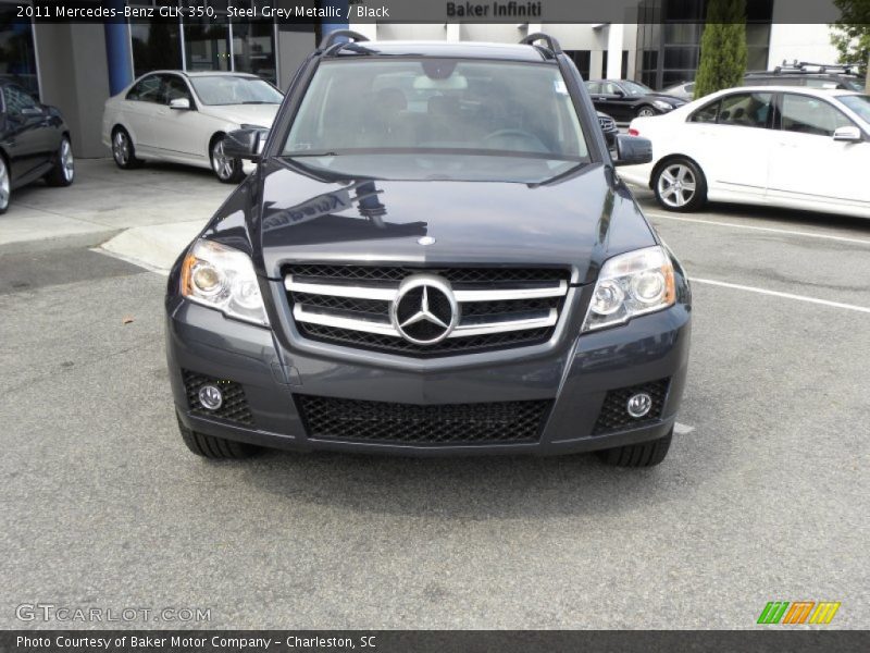 Steel Grey Metallic / Black 2011 Mercedes-Benz GLK 350