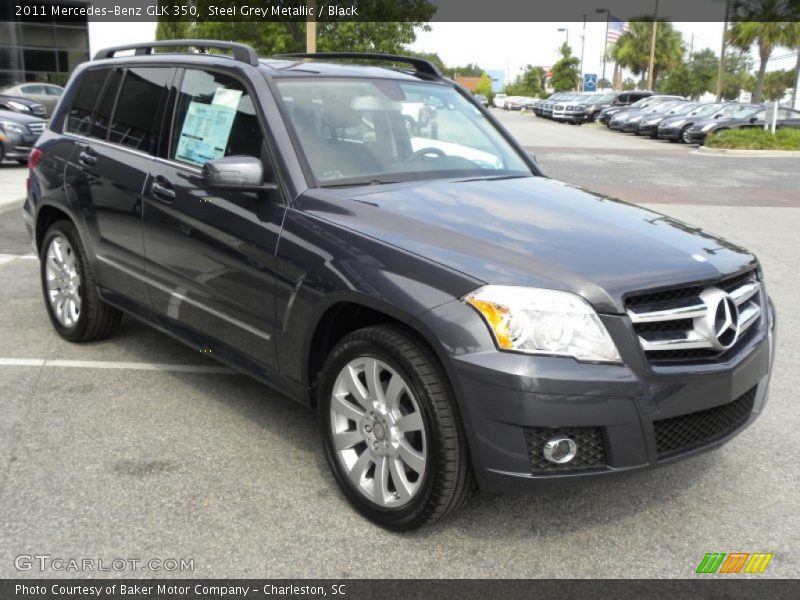 Steel Grey Metallic / Black 2011 Mercedes-Benz GLK 350