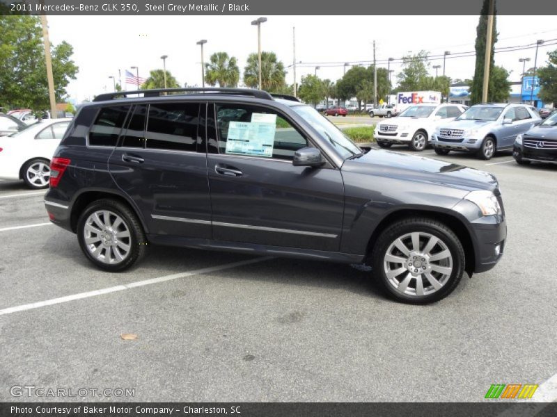 Steel Grey Metallic / Black 2011 Mercedes-Benz GLK 350