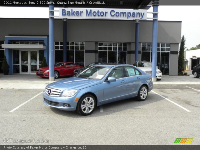 Quartz Blue Metallic / Grey/Black 2011 Mercedes-Benz C 300 Sport