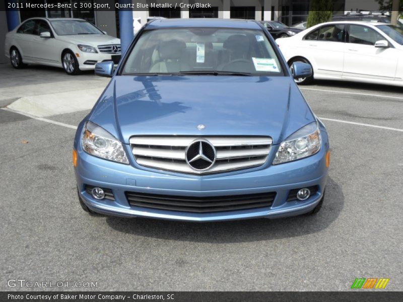 Quartz Blue Metallic / Grey/Black 2011 Mercedes-Benz C 300 Sport