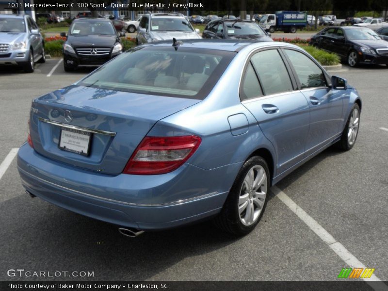 Quartz Blue Metallic / Grey/Black 2011 Mercedes-Benz C 300 Sport