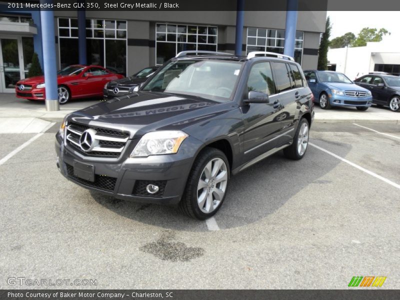 Steel Grey Metallic / Black 2011 Mercedes-Benz GLK 350