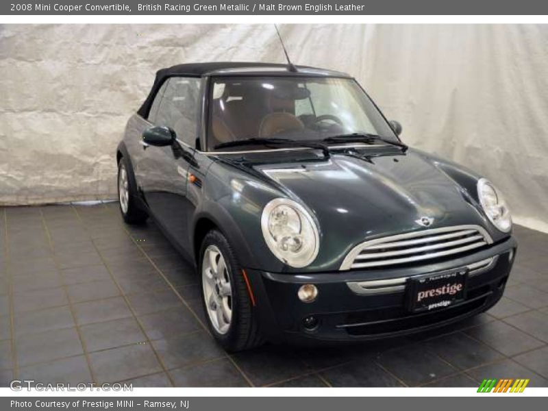 British Racing Green Metallic / Malt Brown English Leather 2008 Mini Cooper Convertible