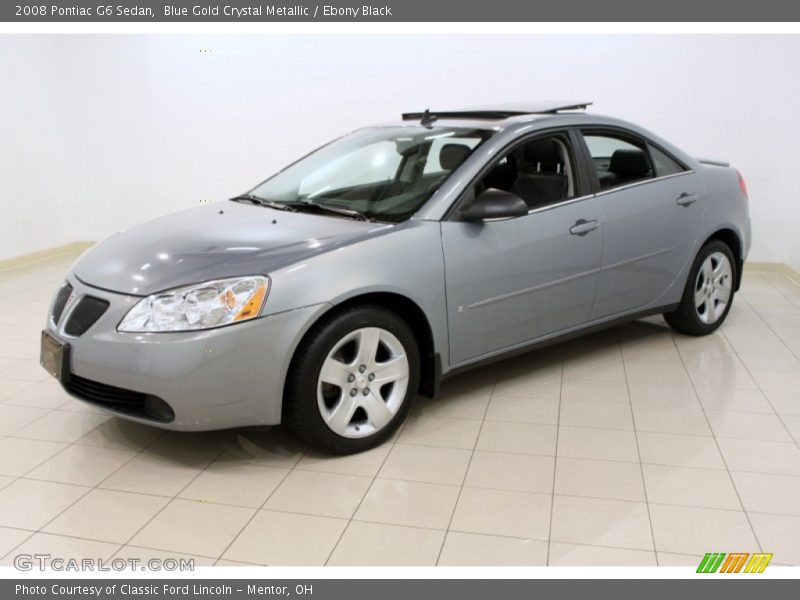 Blue Gold Crystal Metallic / Ebony Black 2008 Pontiac G6 Sedan